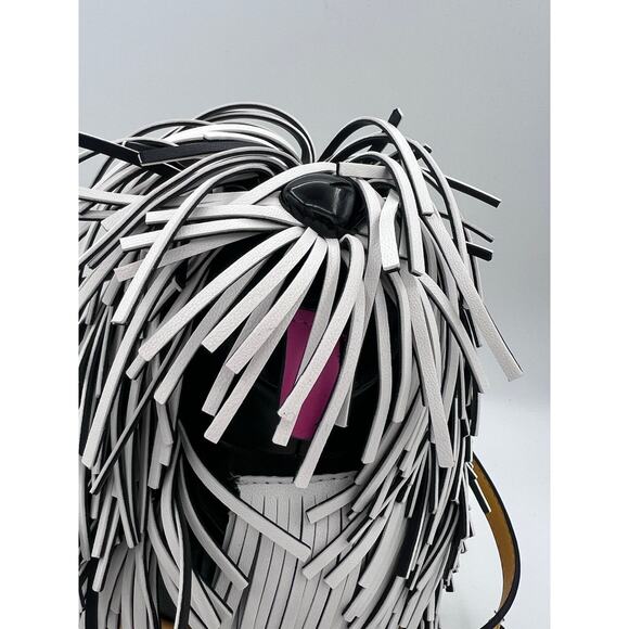 Fringe Dog-Shaped Handbag with Yellow Strap - Picture 3 of 6